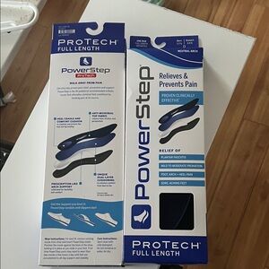 Two Pair: PowerStep Full Length Insoles Orthotics; Neutral arch